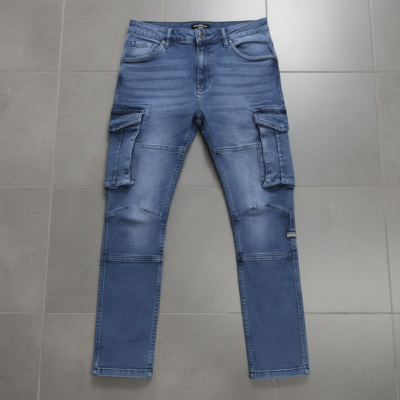 Stylish & Premium 6 Pocket Denim Cargo Pant