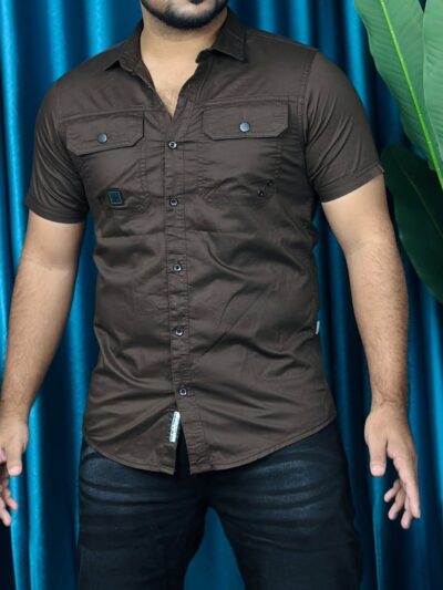 Kaizer Cotton Double Pocket Half Sleeve Shirt