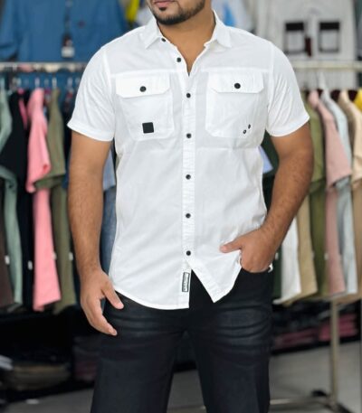 Kaizer Cotton Double Pocket Half Sleeve Shirt