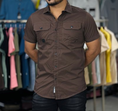 Kaizer Cotton Double Pocket Half Sleeve Shirt