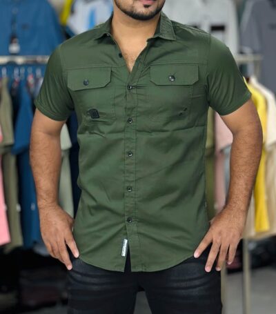 Kaizer Cotton Double Pocket Half Sleeve Shirt