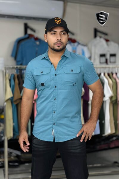 Kaizer Cotton Double Pocket Half Sleeve Shirt